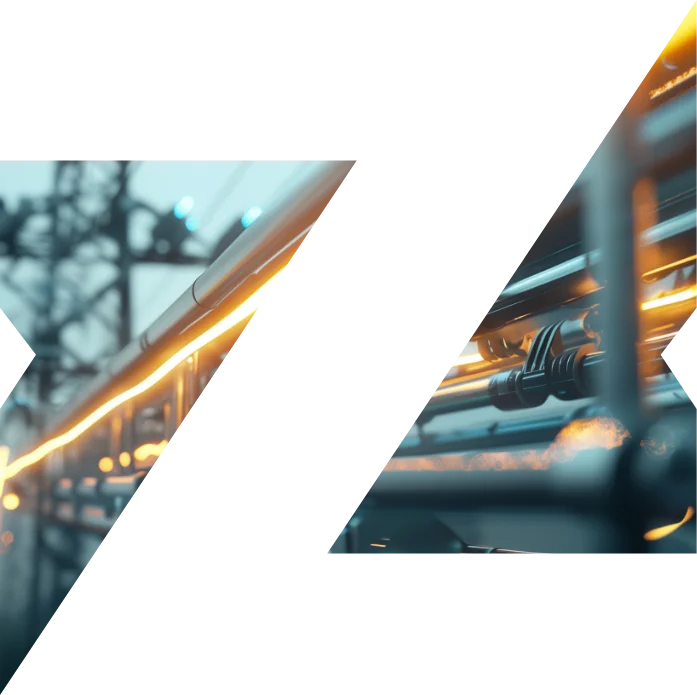 abstract glowing network fiber optic cables